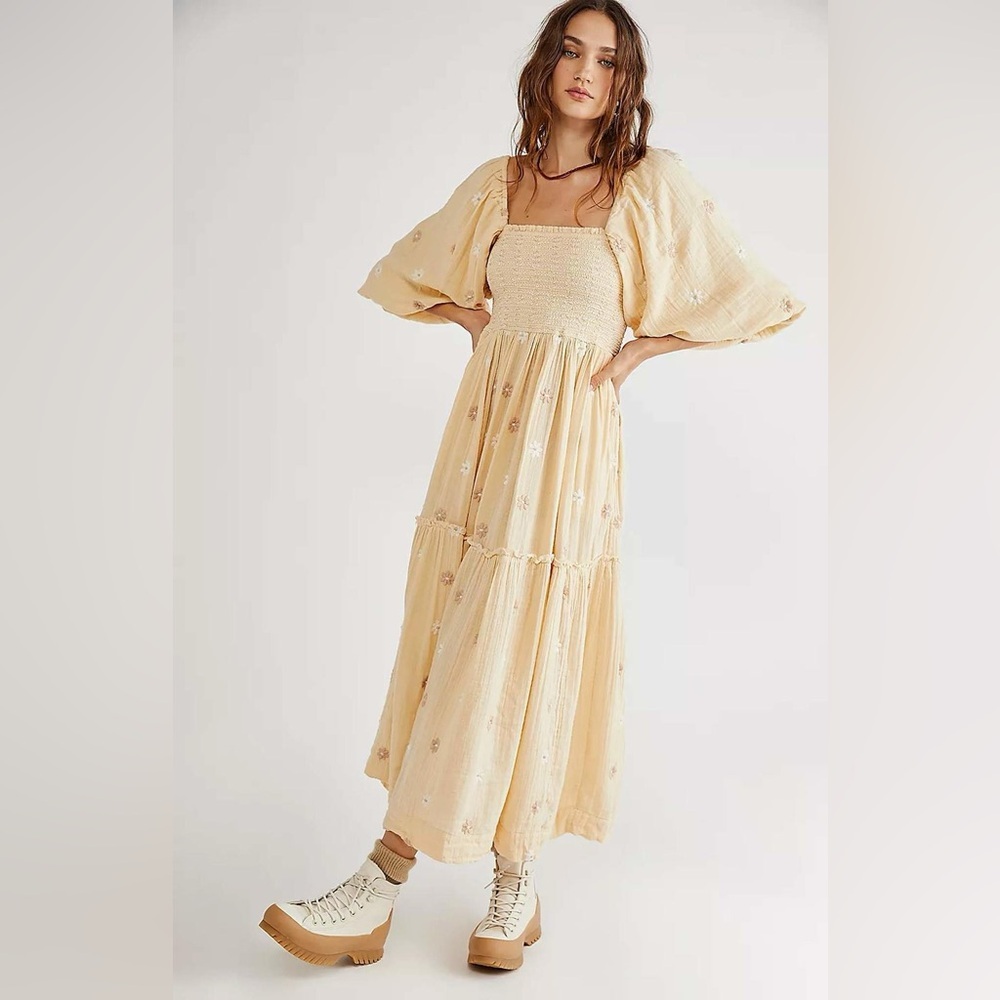 free people Dahlia Embroidered Maxi Dress
